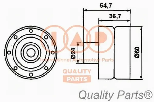 Tensioner Pulley, timing belt (127-13031)