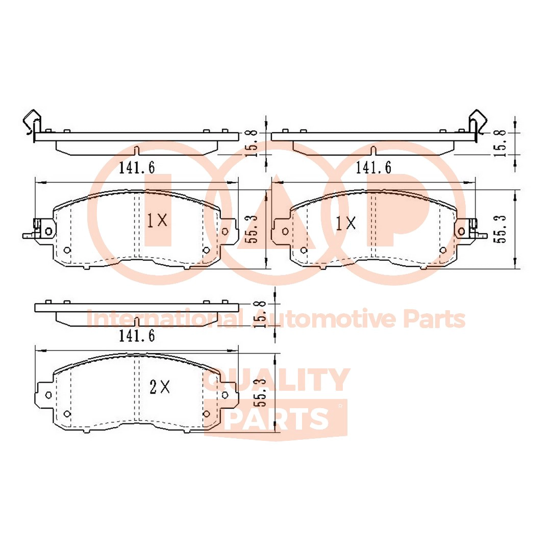 Brake Pad Set, disc brake (704-13250)