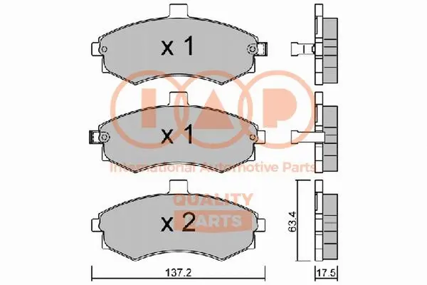 Brake Pad Set, disc brake (704-07022P)