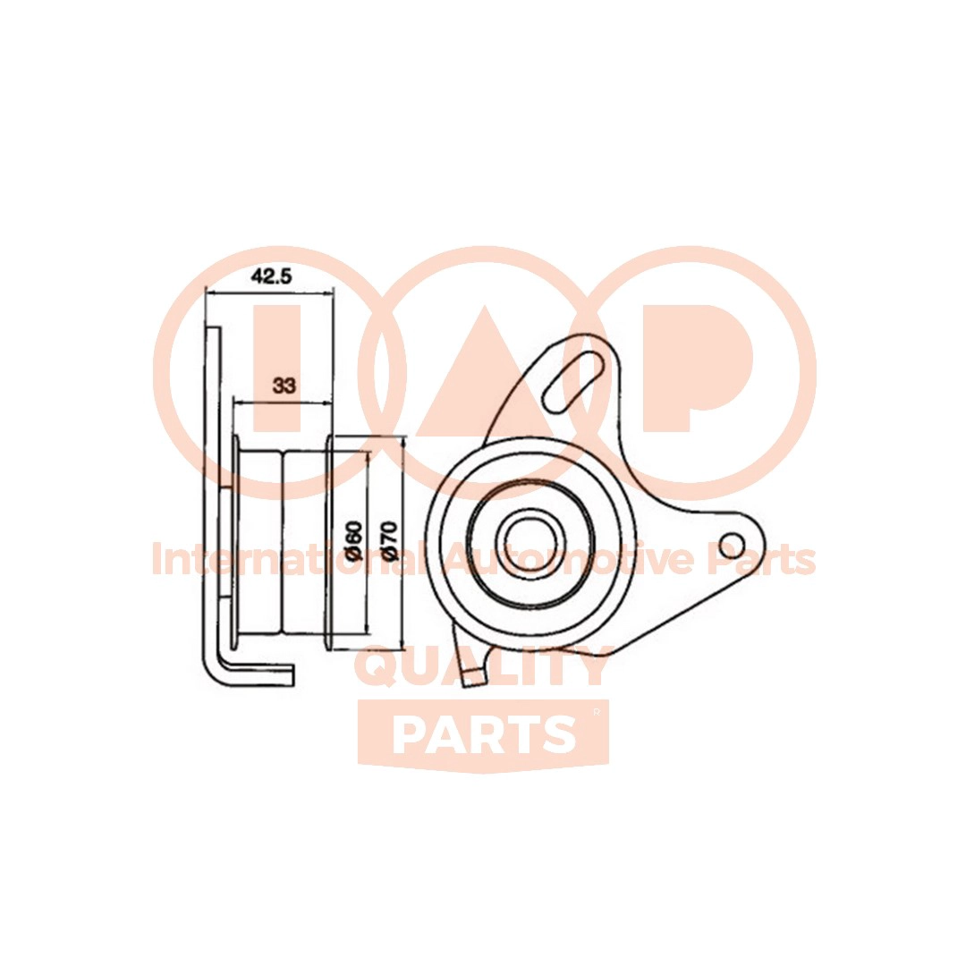 Tensioner Pulley, timing belt (127-07080)