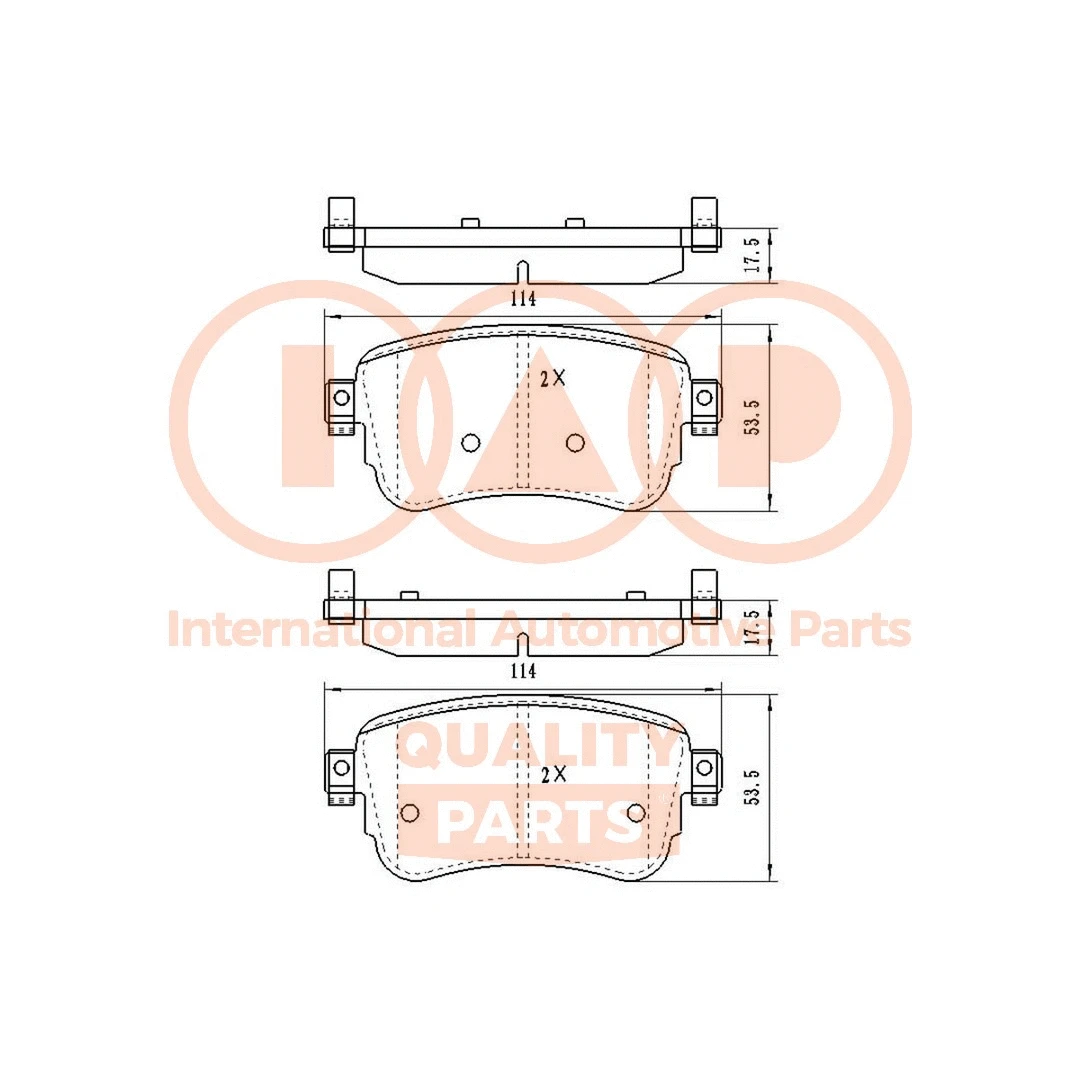 Brake Pad Set, disc brake (704-17231)