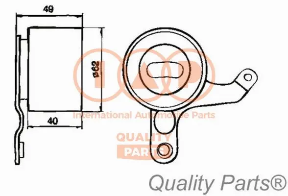 Tensioner Pulley, timing belt (127-17070)