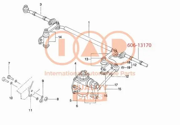 Angled Ball Joint, steering drag link