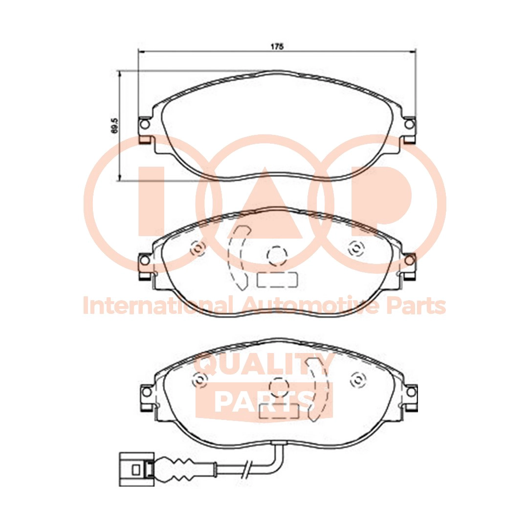 Brake Pad Set, disc brake (704-50033P)