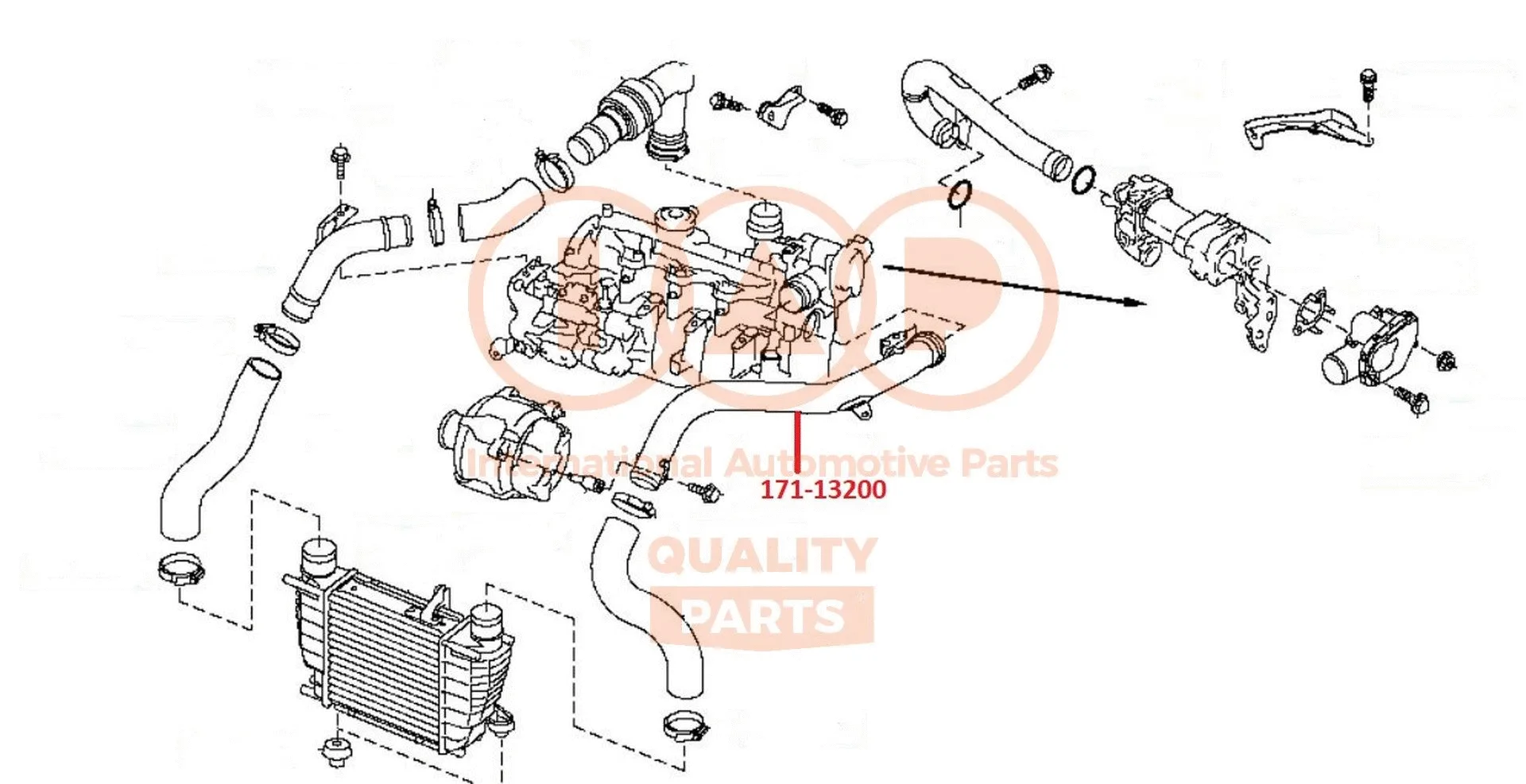 Intake Hose, air filter