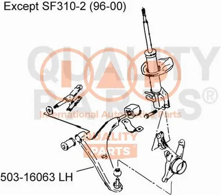 Control/Trailing Arm, wheel suspension (503-16063)