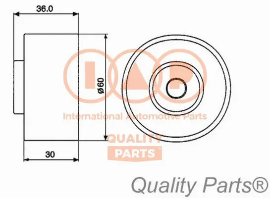 Tensioner Pulley, timing belt (127-17051)