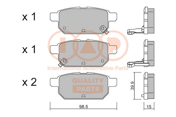 Brake Pad Set, disc brake (704-16102P)