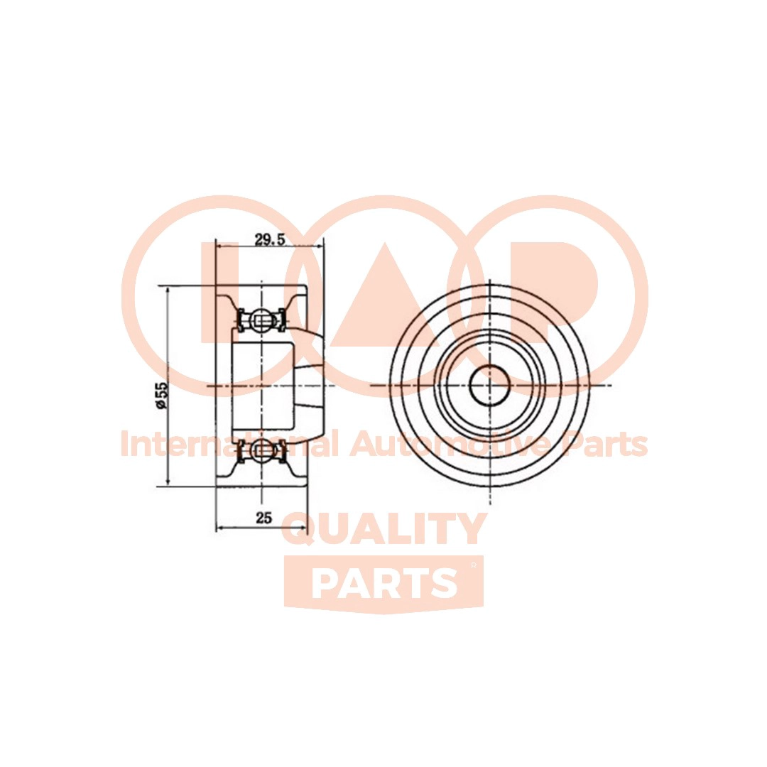 Tensioner Pulley, timing belt (127-07095)