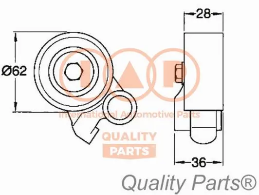 Tensioner Pulley, timing belt (127-17041)