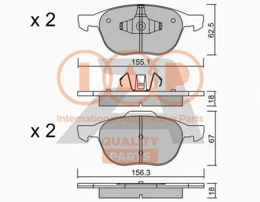 Brake Pad Set, disc brake (704-11027P)