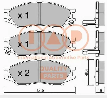 Brake Pad Set, disc brake (704-13087P)