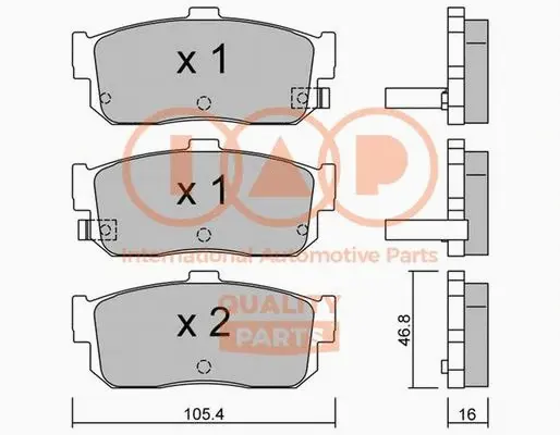 Brake Pad Set, disc brake (704-13084P)