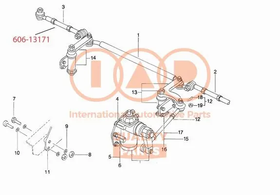 Angled Ball Joint, steering drag link