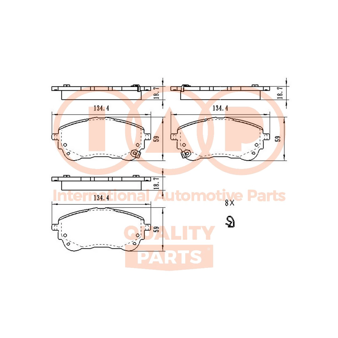 Brake Pad Set, disc brake (704-17290)