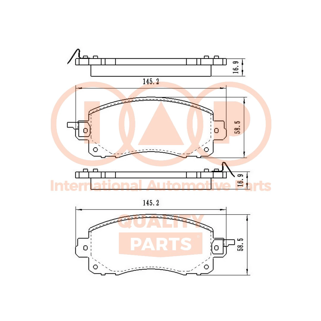 Brake Pad Set, disc brake (704-15080)