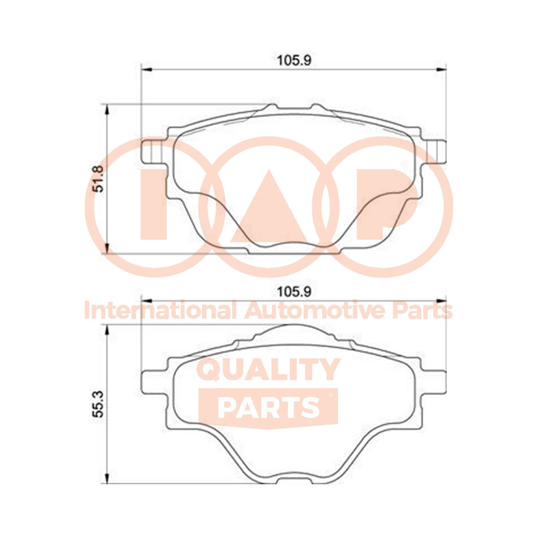 Brake Pad Set, disc brake (704-52033P)