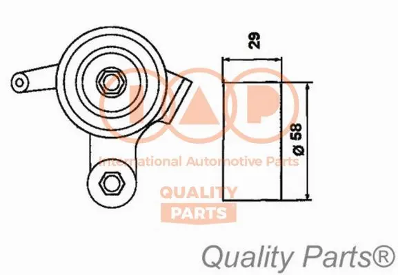 Tensioner Pulley, timing belt (127-17096)