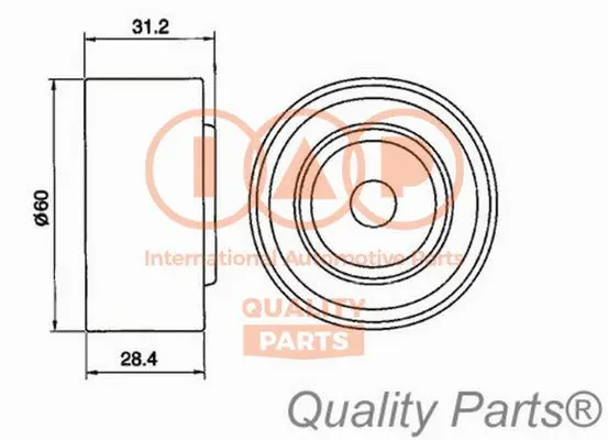 Tensioner Pulley, timing belt (127-11052)