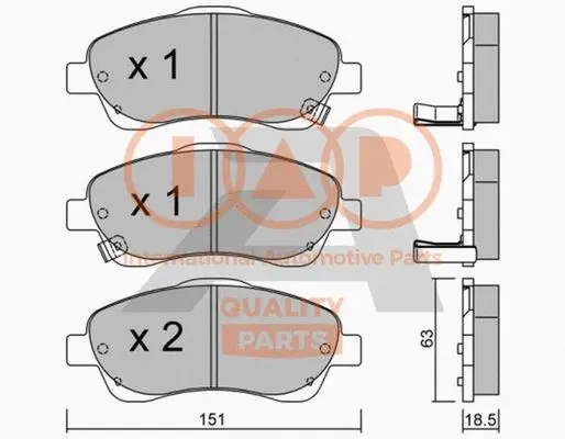 Brake Pad Set, disc brake (704-17182P)