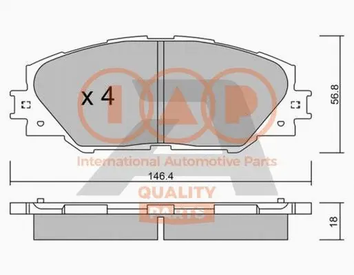 Brake Pad Set, disc brake (704-17055P)