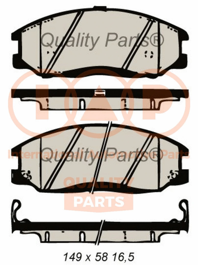 Brake Pad Set, disc brake (704-07075)