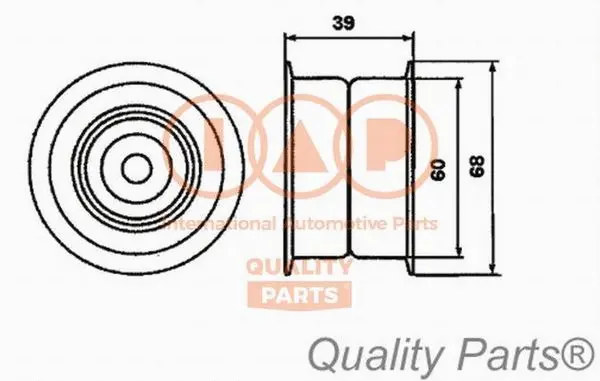 Tensioner Pulley, timing belt (127-12053)