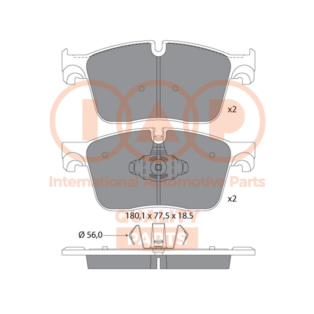 Brake Pad Set, disc brake (704-14064)