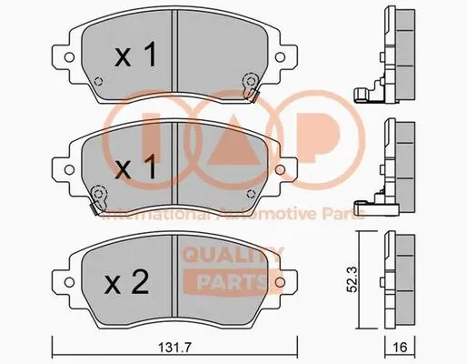 Brake Pad Set, disc brake (704-17193P)