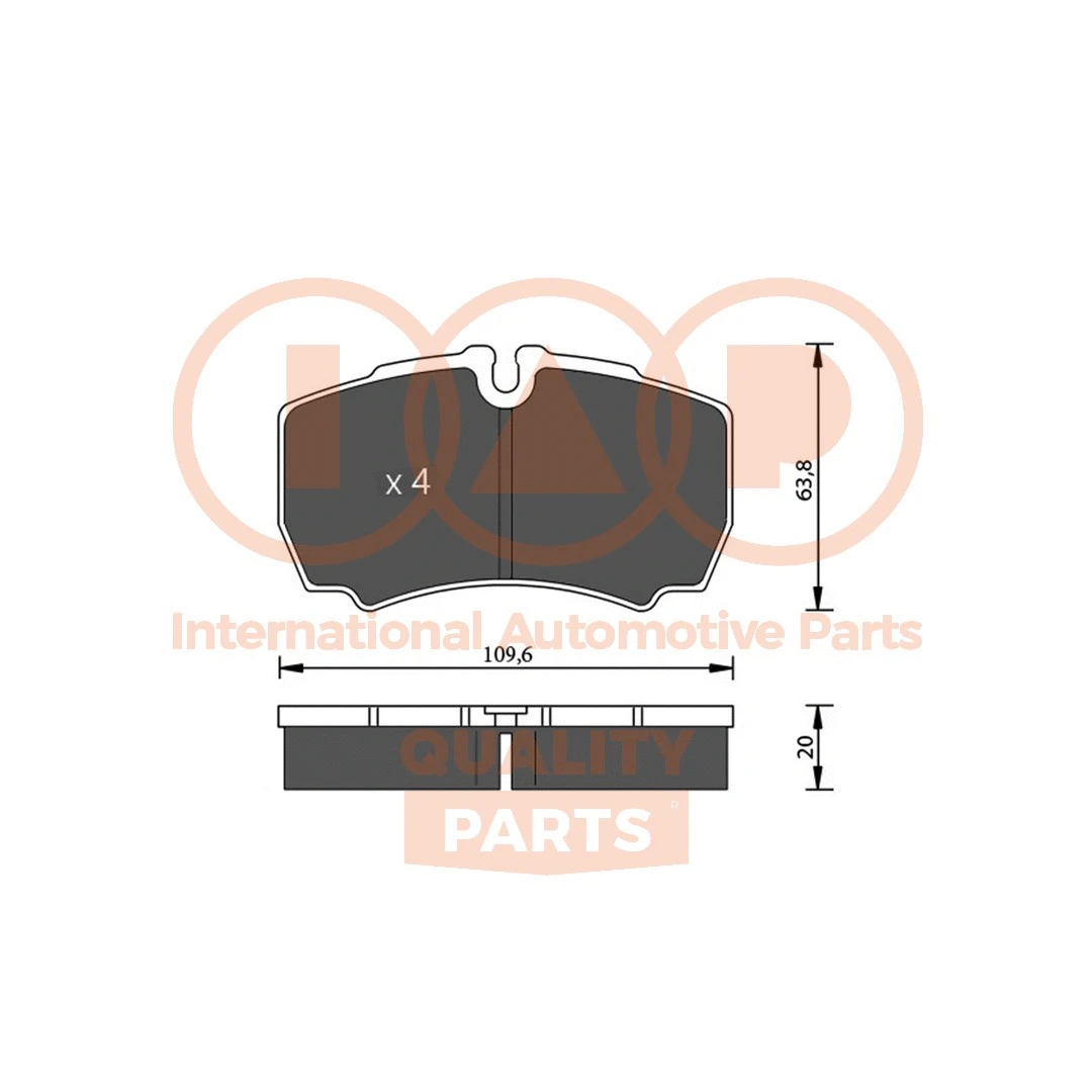Brake Pad Set, disc brake (704-57011)