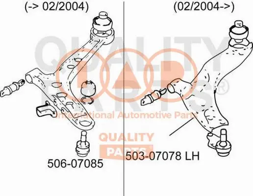 Control/Trailing Arm, wheel suspension (503-07078)