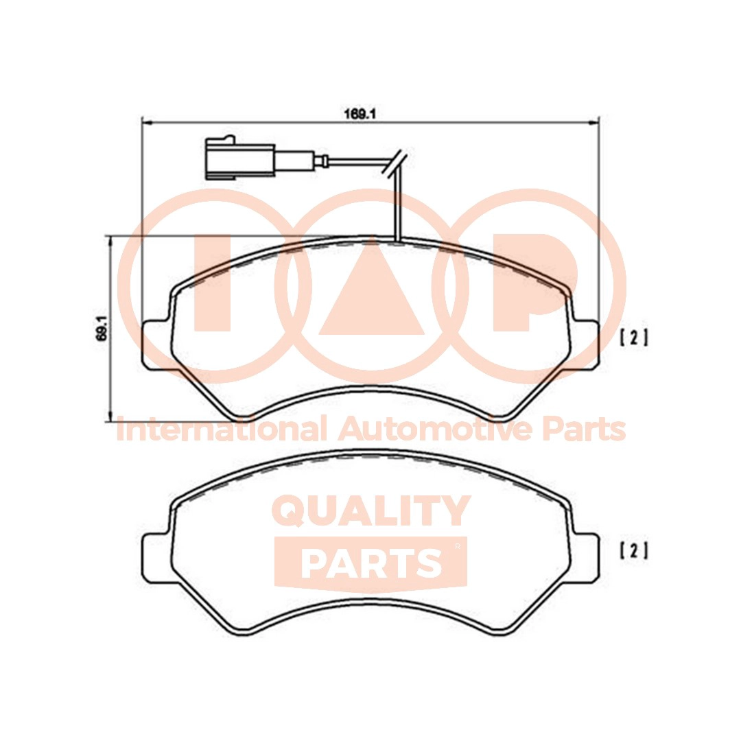 Brake Pad Set, disc brake (704-08033P)