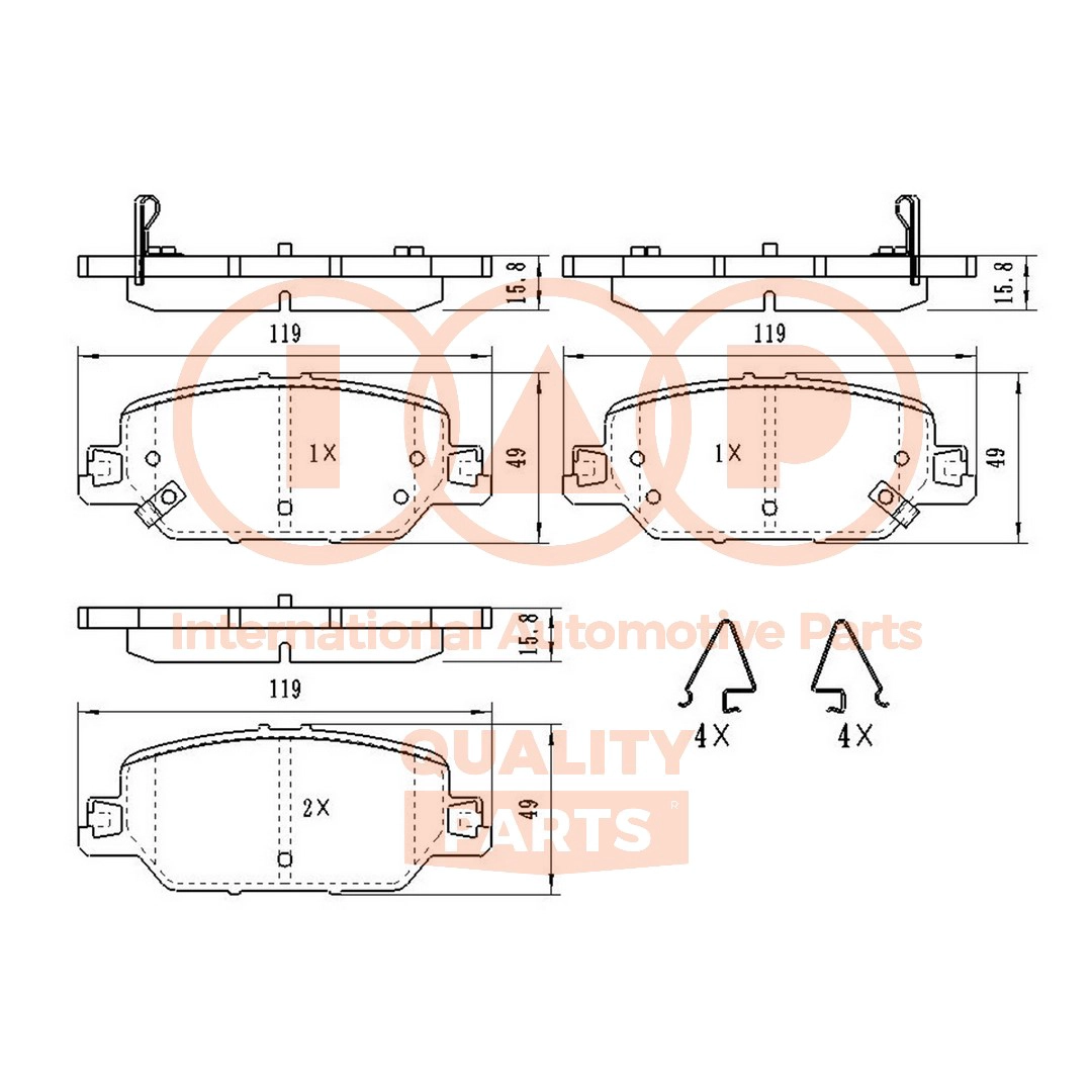 Brake Pad Set, disc brake (704-06068)