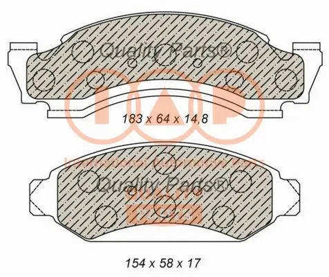 Brake Pad Set, disc brake (704-10020)