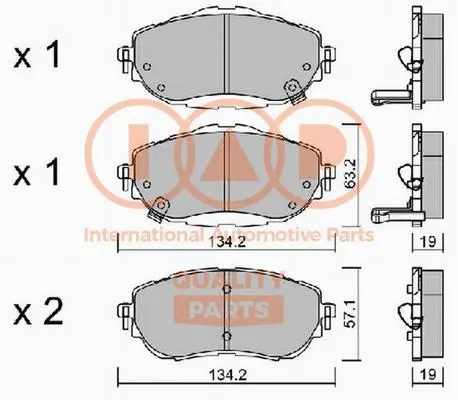 Brake Pad Set, disc brake (704-17199P)
