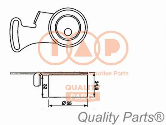 Tensioner Pulley, timing belt (127-14070)