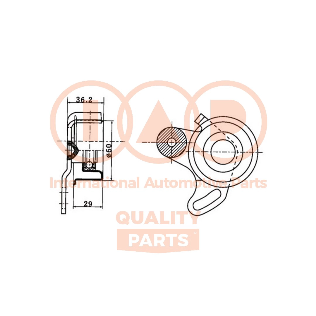 Tensioner Pulley, timing belt (127-07094)