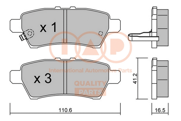 Brake Pad Set, disc brake (704-13046P)