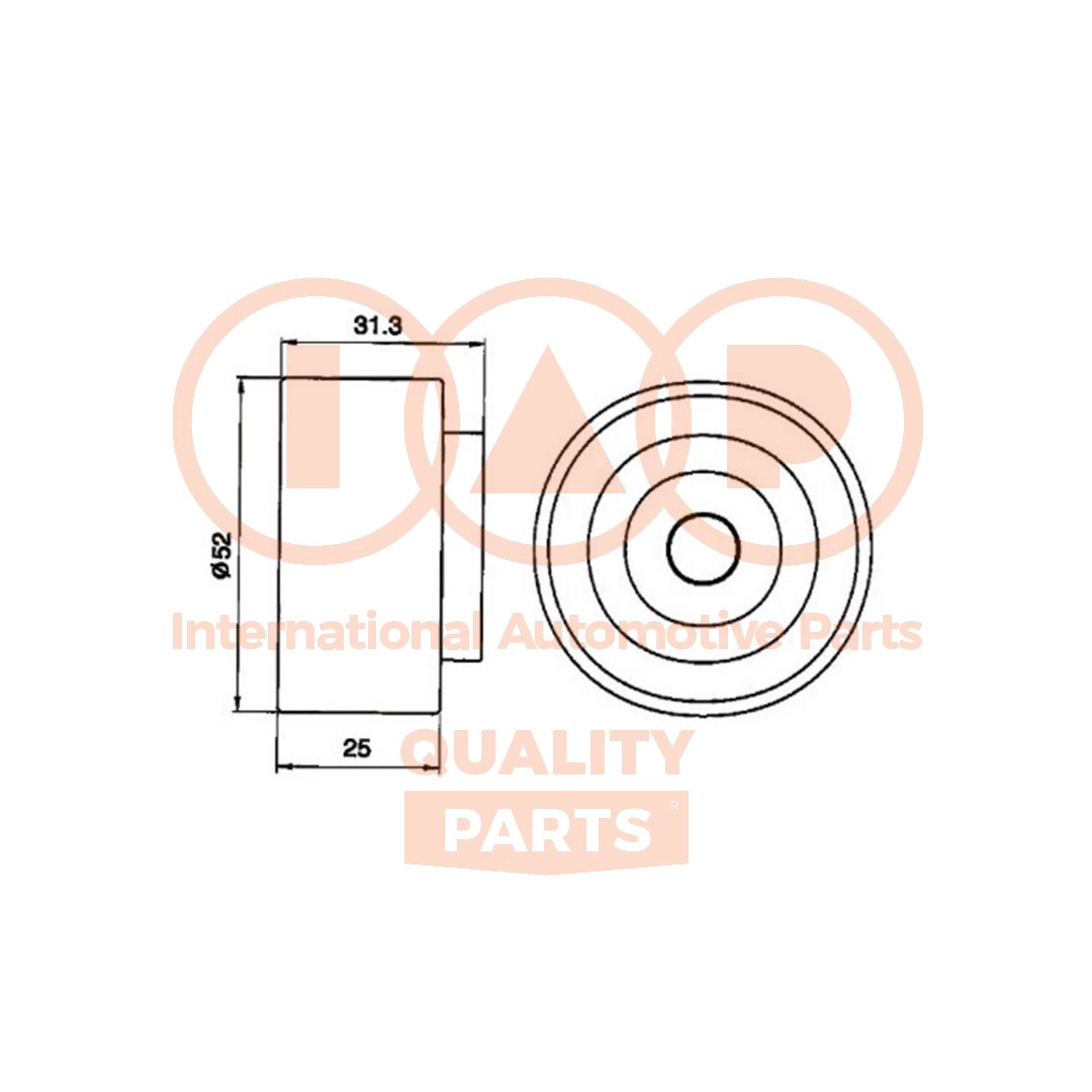 Tensioner Pulley, timing belt (127-21040)