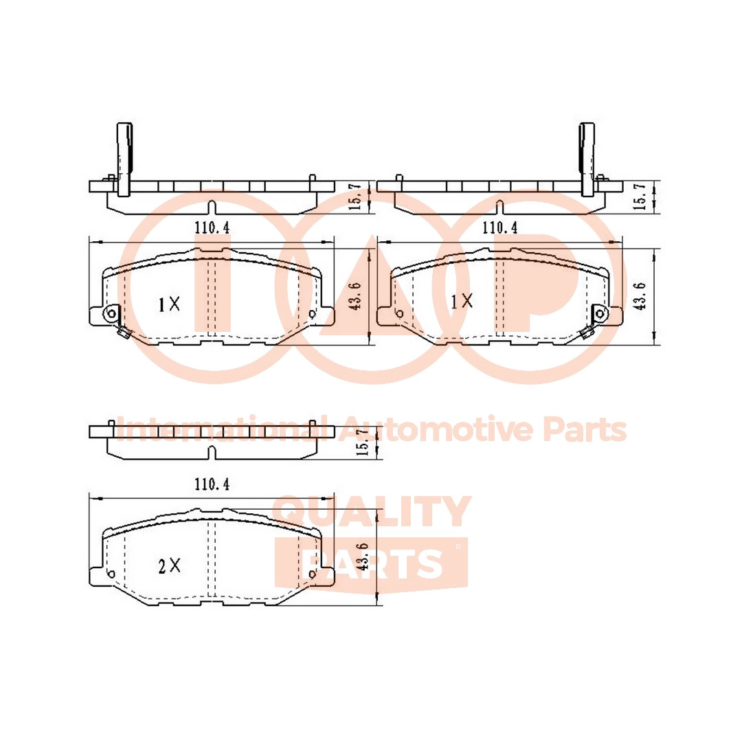 Brake Pad Set, disc brake (704-16035)