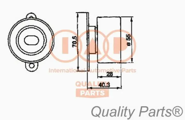 Tensioner Pulley, timing belt (127-06041)