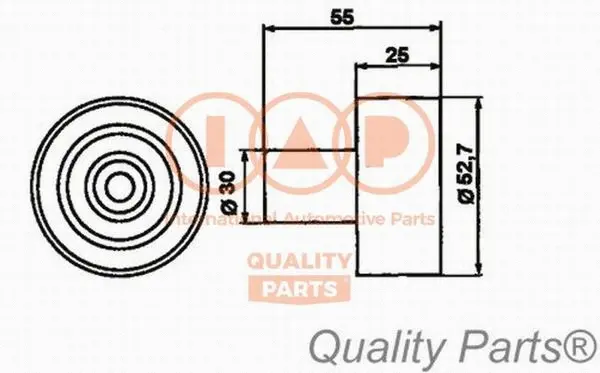 Tensioner Pulley, timing belt (127-13077)