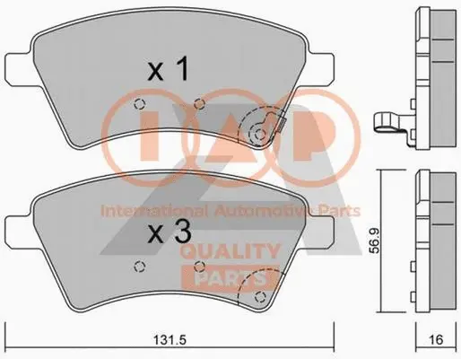 Brake Pad Set, disc brake (704-16100P)