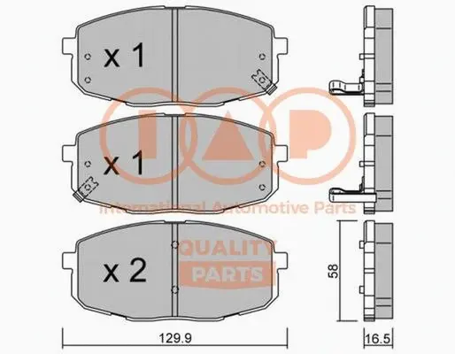 Brake Pad Set, disc brake (704-21100P)
