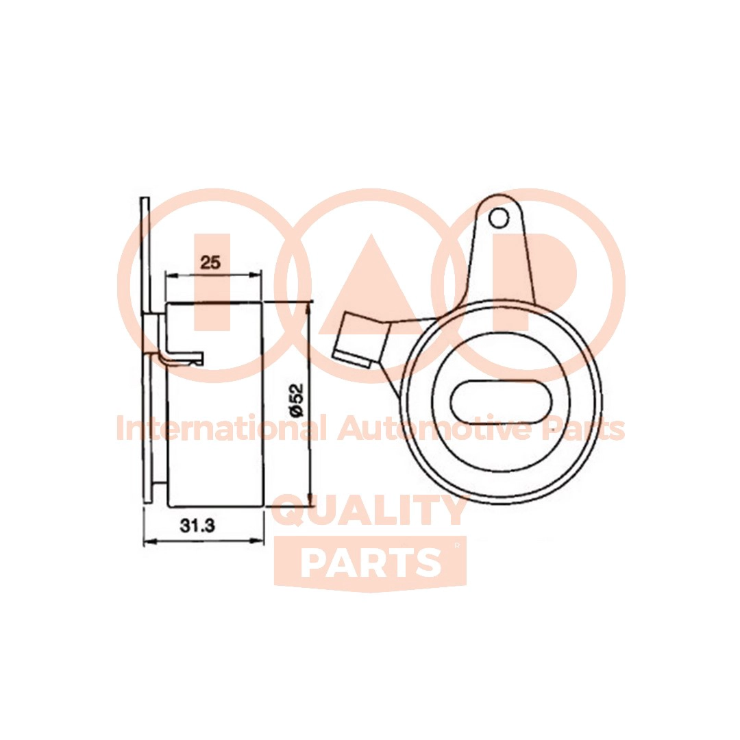 Tensioner Pulley, timing belt (127-21060)