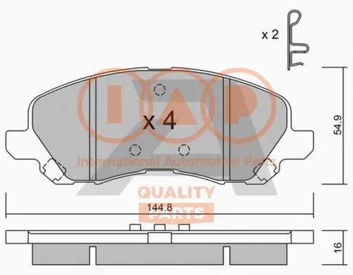 Brake Pad Set, disc brake (704-10070P)