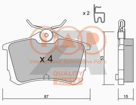 Brake Pad Set, disc brake (704-06027P)