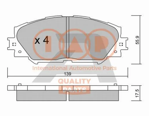 Brake Pad Set, disc brake (704-17180P)