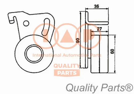 Tensioner Pulley, timing belt (127-13096)