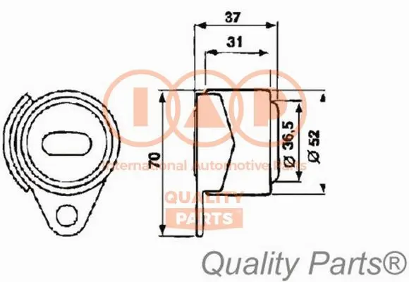 Tensioner Pulley, timing belt (127-16034)